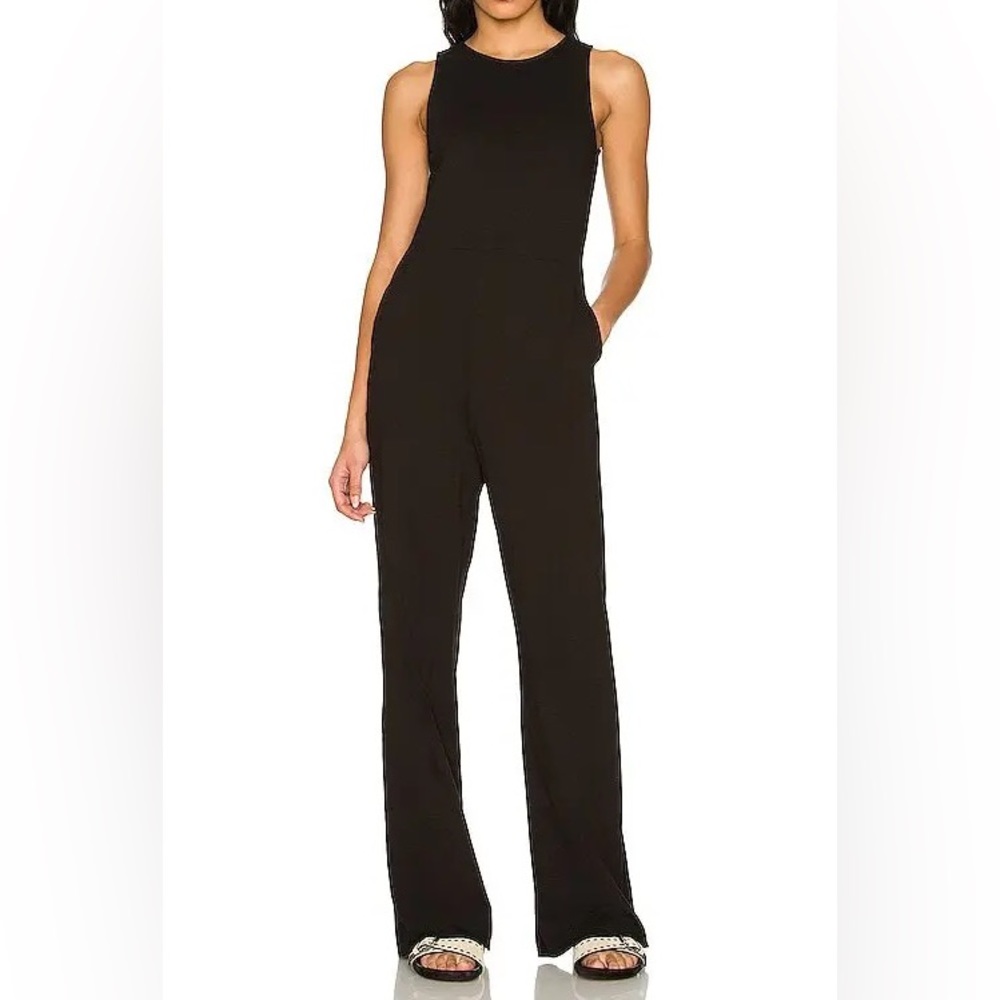n:philanthropy Womens Pamela Jumpsuit, Black, size L.